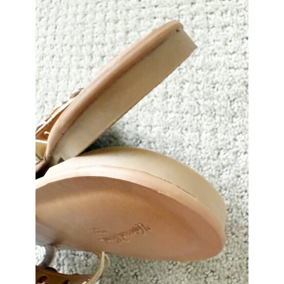 Universal Thread Vivienne Two Band Flat Sandals Gold/Silver Size 6.5 - Picture 7 of 9